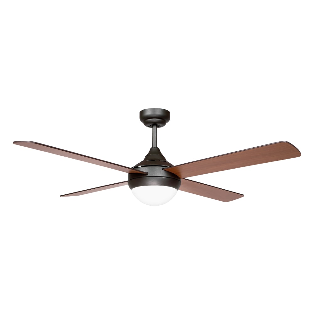 Ventilatore da soffitto silenzioso con luce - Modello Contemporaneo - Marrone - LEGNO