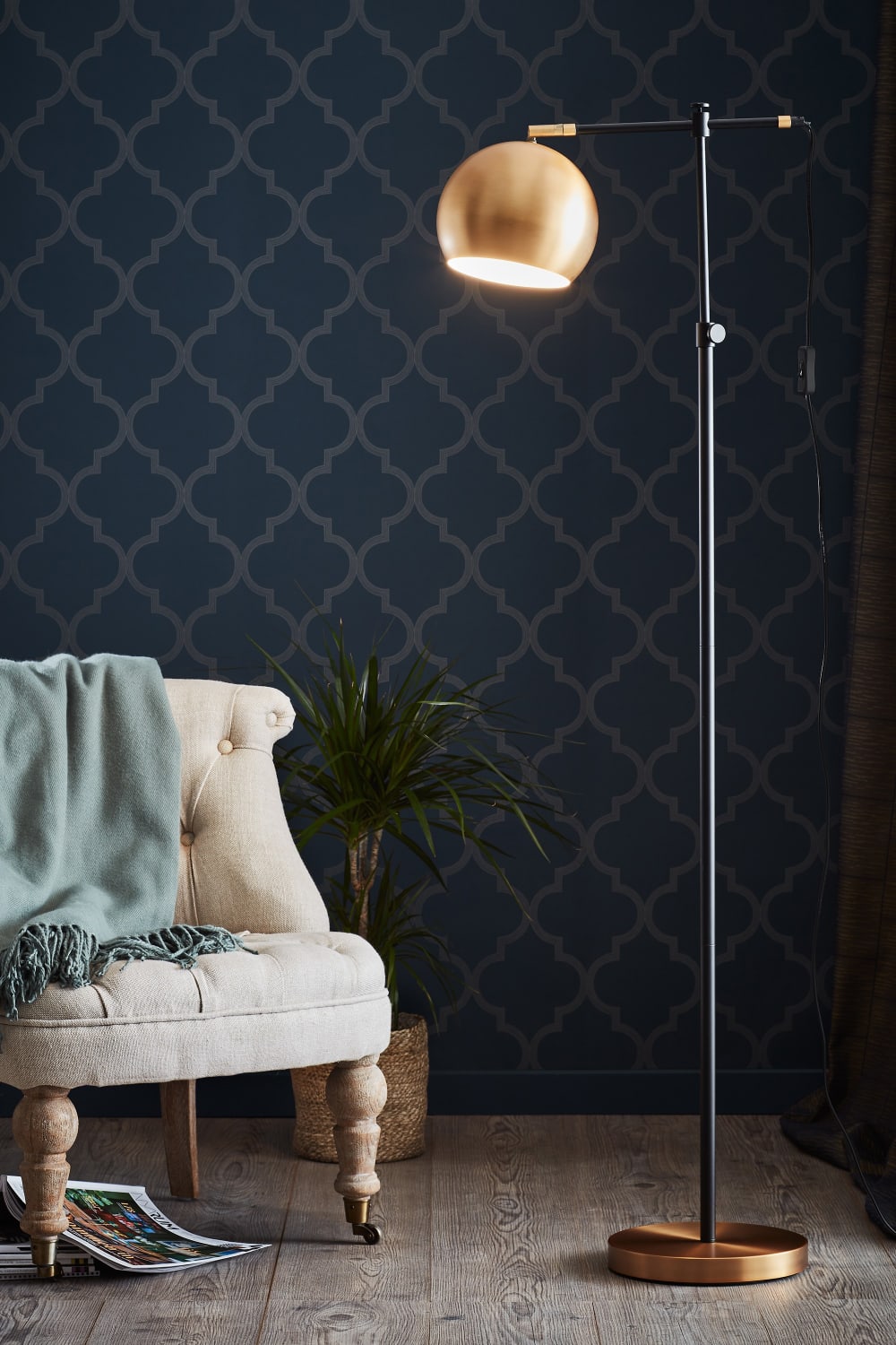 Lampadaire 1xE27 Led noir