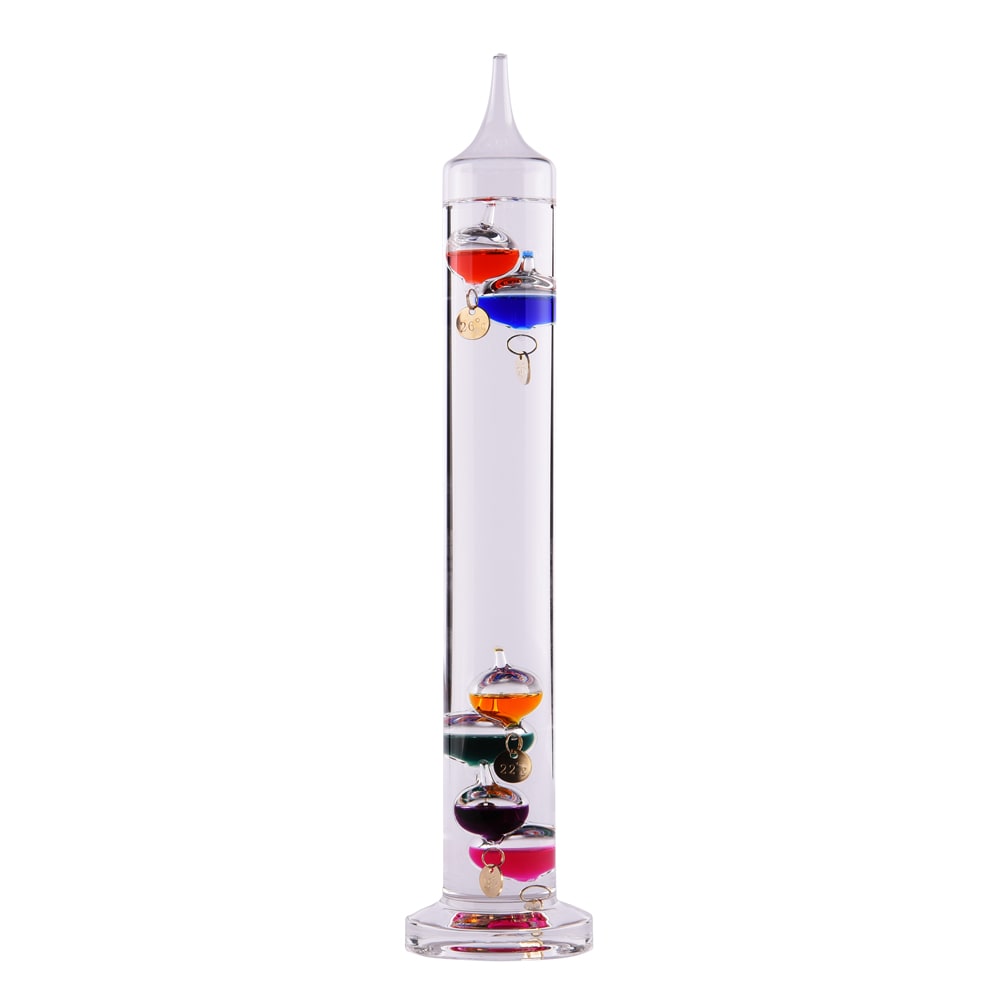 Thermomètre galilée 37 cm transparent / cristal en verre