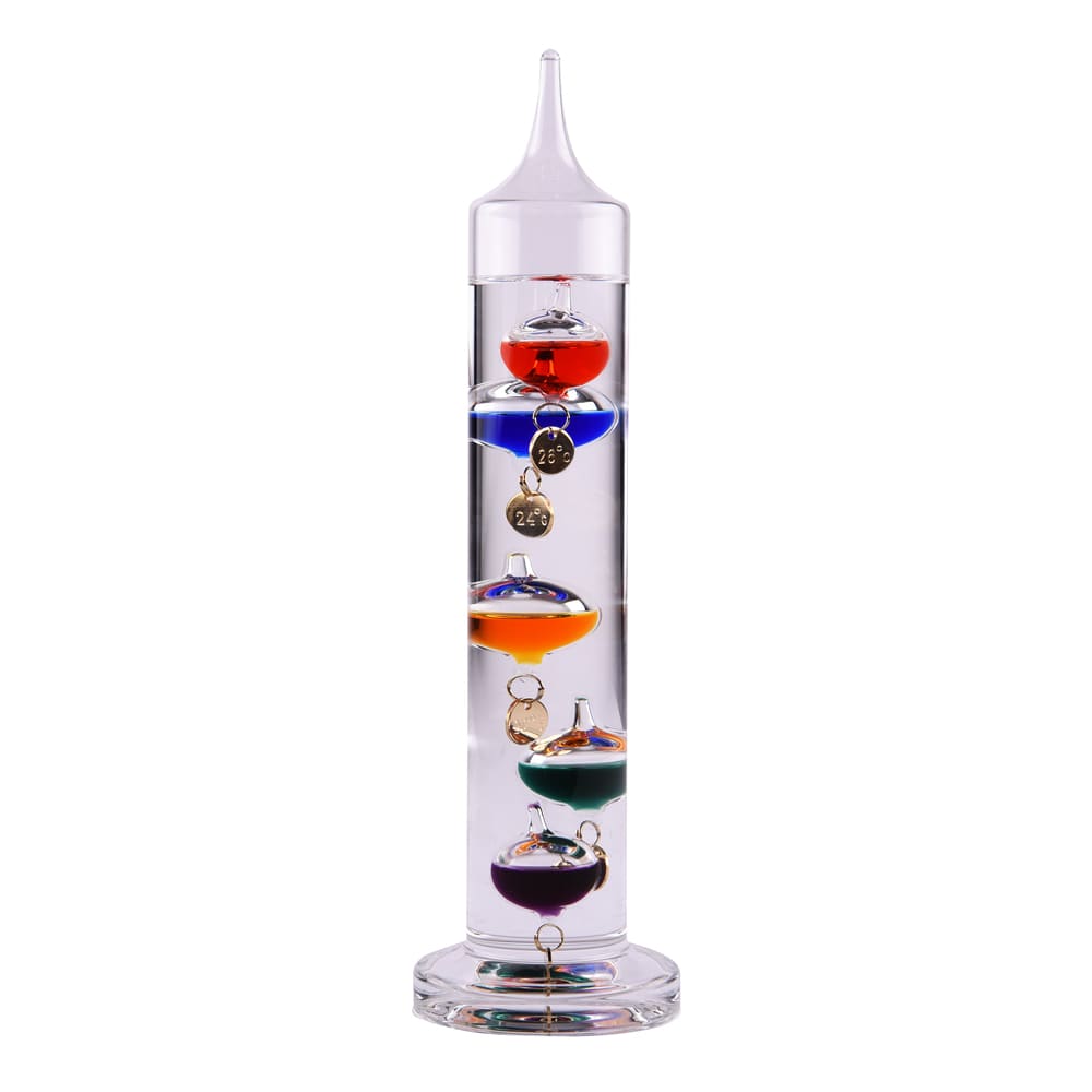 Thermomètre galilée 28 cm transparent / cristal en verre