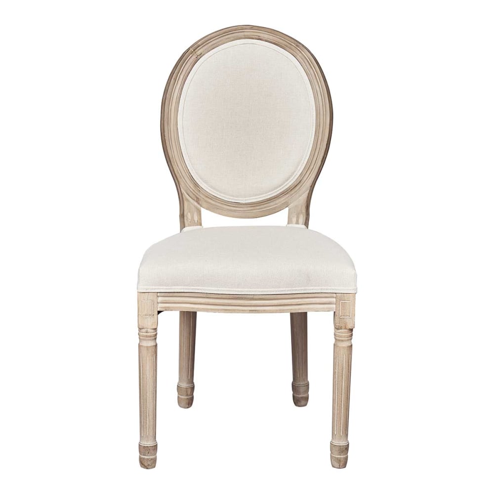 Silla de comedor medallón y asiento lino