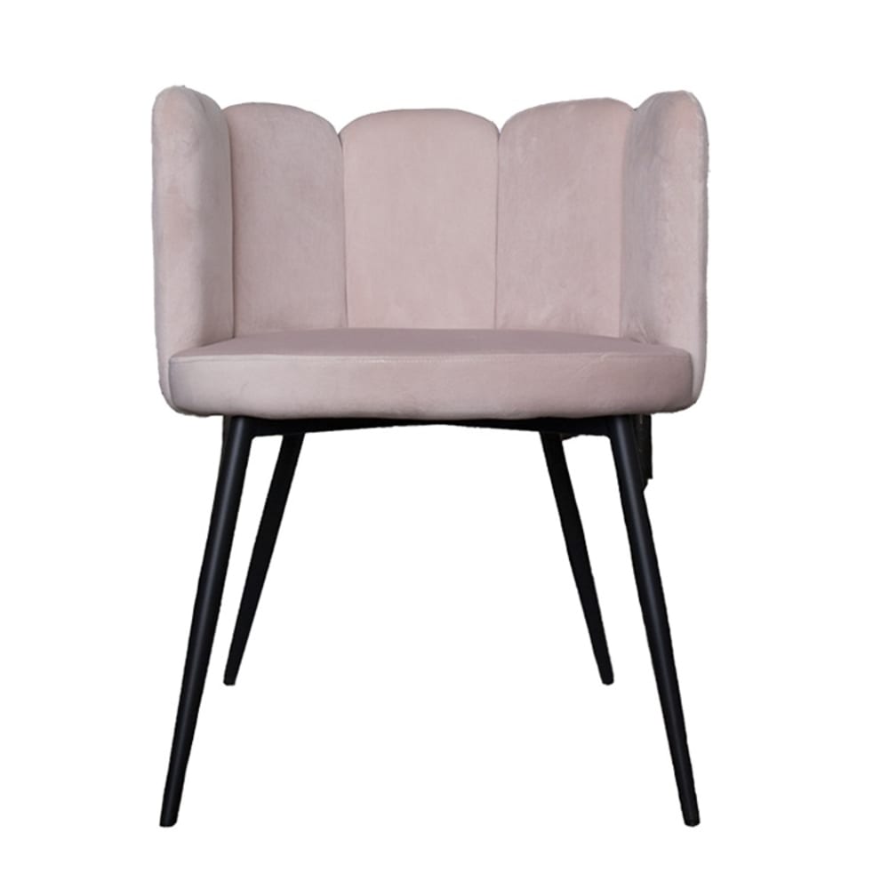 Silla de comedor terciopelo rosa