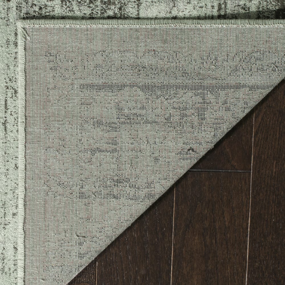 Tapis traditionnel en viscose vert, 201 x 279 cm — vue 4