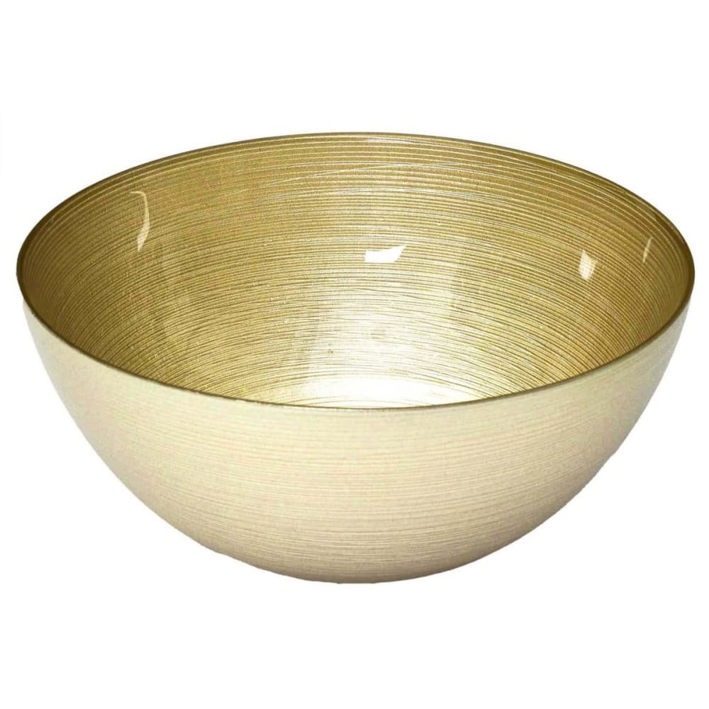 Saladier en verre doré lines 28 x 10 cm