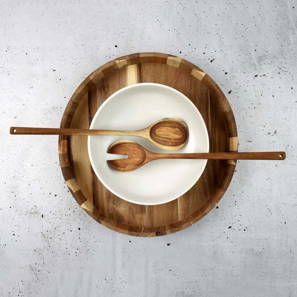 Plateau rond en acacia 40 cm - Maisons du Monde