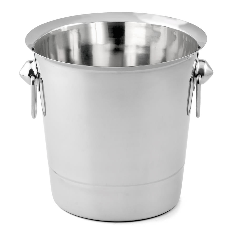 Seau à champagne 20 cm inox argent / métallique en acier inoxydable