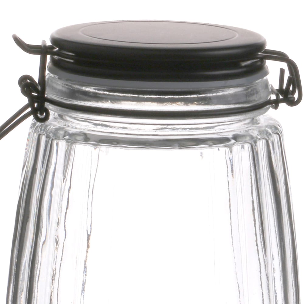 Bocal cuisine hermétique en verre couvercle clip noir 1.5l - Maisons du Monde