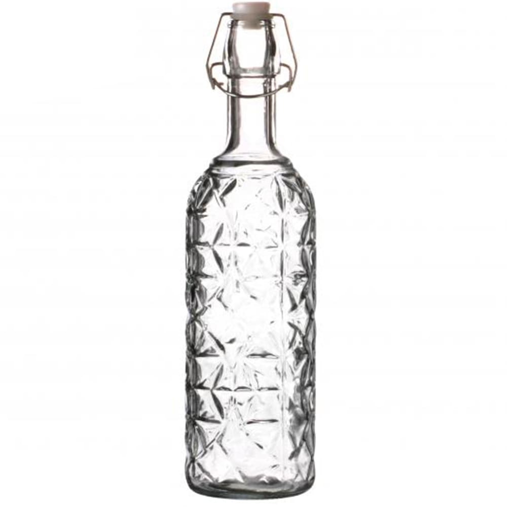 Wadiga Bouteille en verre réutilisable bouchon clip 720ml Transparent