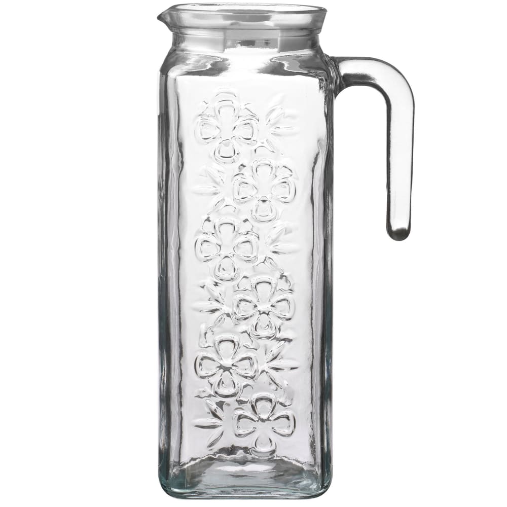 WADIGA Pichet à eau ou jus de fruit en verre avec couvercle pour réfrigérateur.Contenance: 1.2LMatière: Verre Couleur: TransparentDimensions: