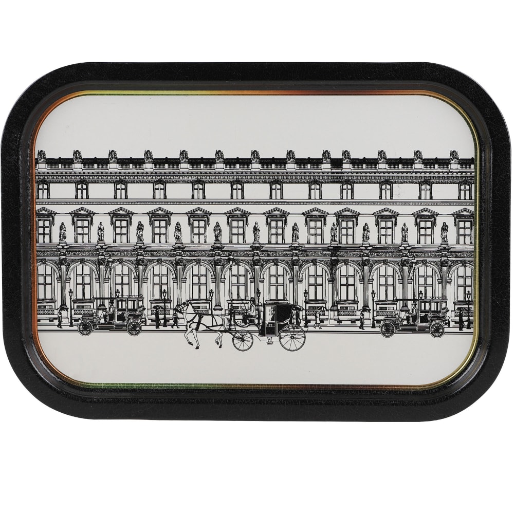 WADIGA Plateau en métal.Dimensions: 40x29x2cmCouleur: noir, blanc et doréMatière: Métal