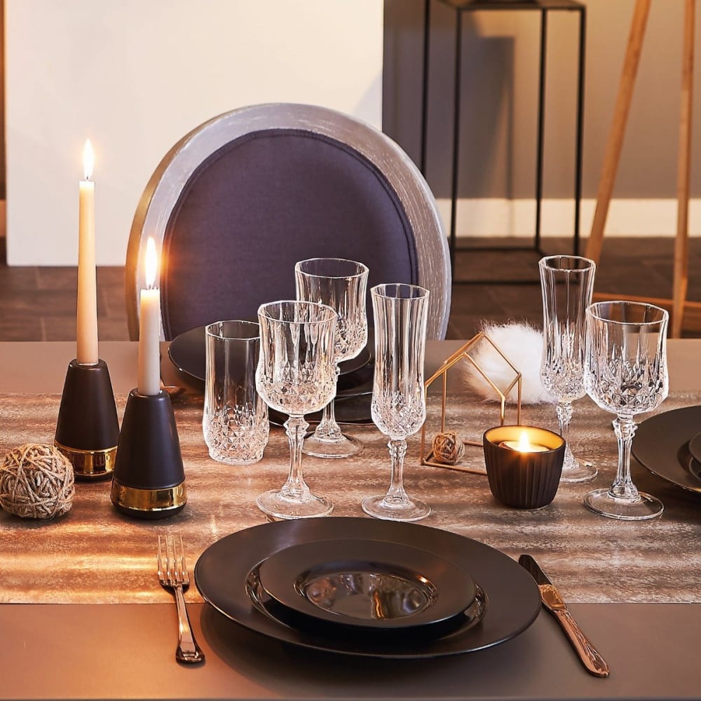 6 flûtes à champagne 12cl - verre ultra transparent au design vintage - Maisons du Monde