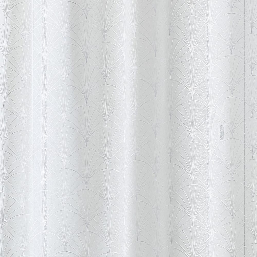 Voilage tamisant brodé mia polyester blanc 140x240 cm - Maisons du Monde