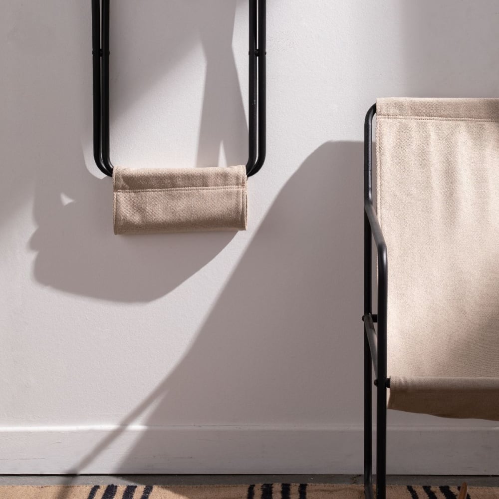 Tabouret métal  tu beige