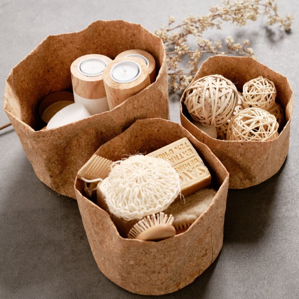 Lot de 3 paniers ronds tu beige — Beyit