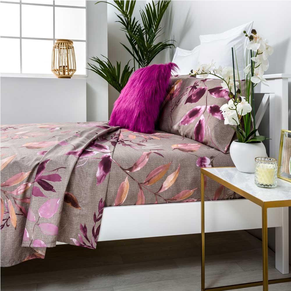 Juego de sábanas microfibra hipoalergénica visón 210x260 Cama 135 - Maisons du Monde