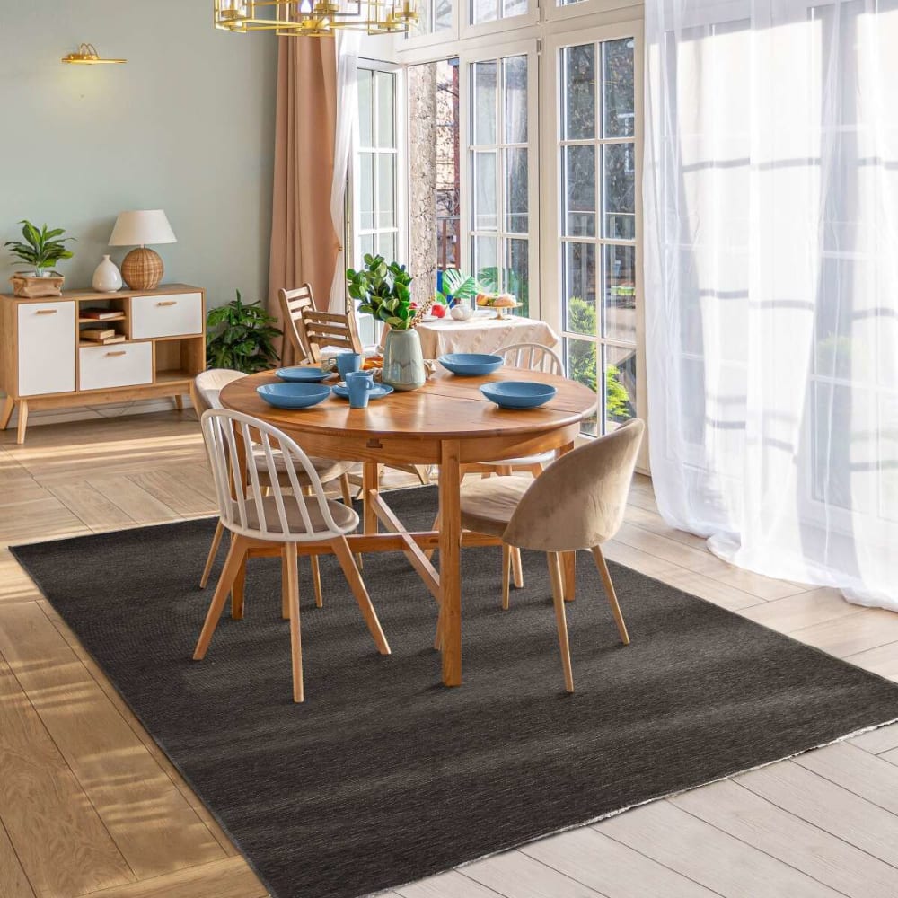 Tapis réversible charbon/gris foncé 160x230