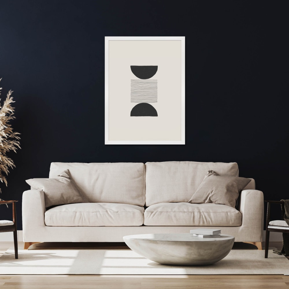 Cadre photo design blanc 50x70 cm bois reconstitué fsc — vue 3