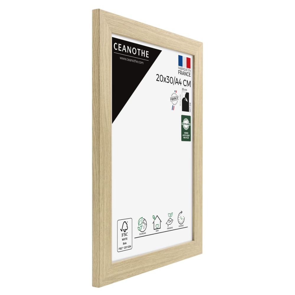 Cadre photo design bois clair 20x30/a4 cm bois reconstitué fsc — vue 4