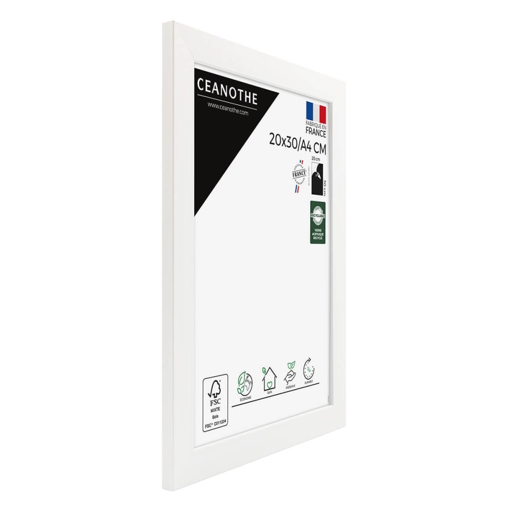 Cadre photo design blanc 20x30/a4 cm bois reconstitué fsc — vue 4