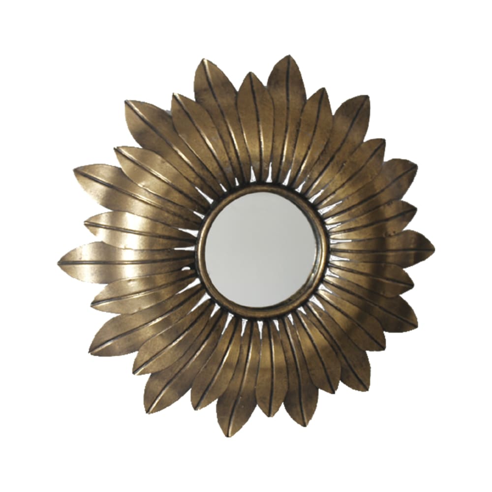 Miroir soleil métal 43,5cm dore - Maisons du Monde