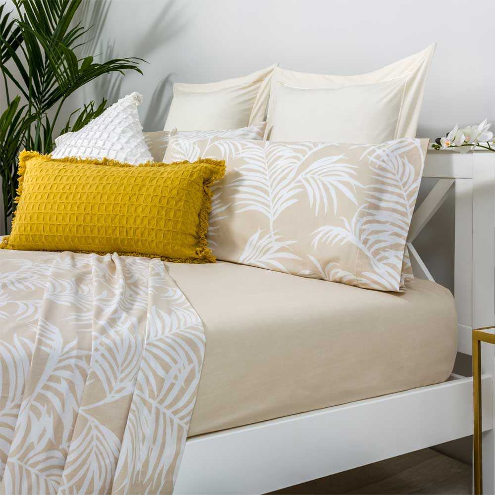 Juego de sábanas 100% algodón orgánico gris 240x260 Cama 150 - Maisons du Monde