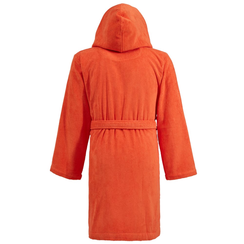 Peignoir court à capuche femme  corail M