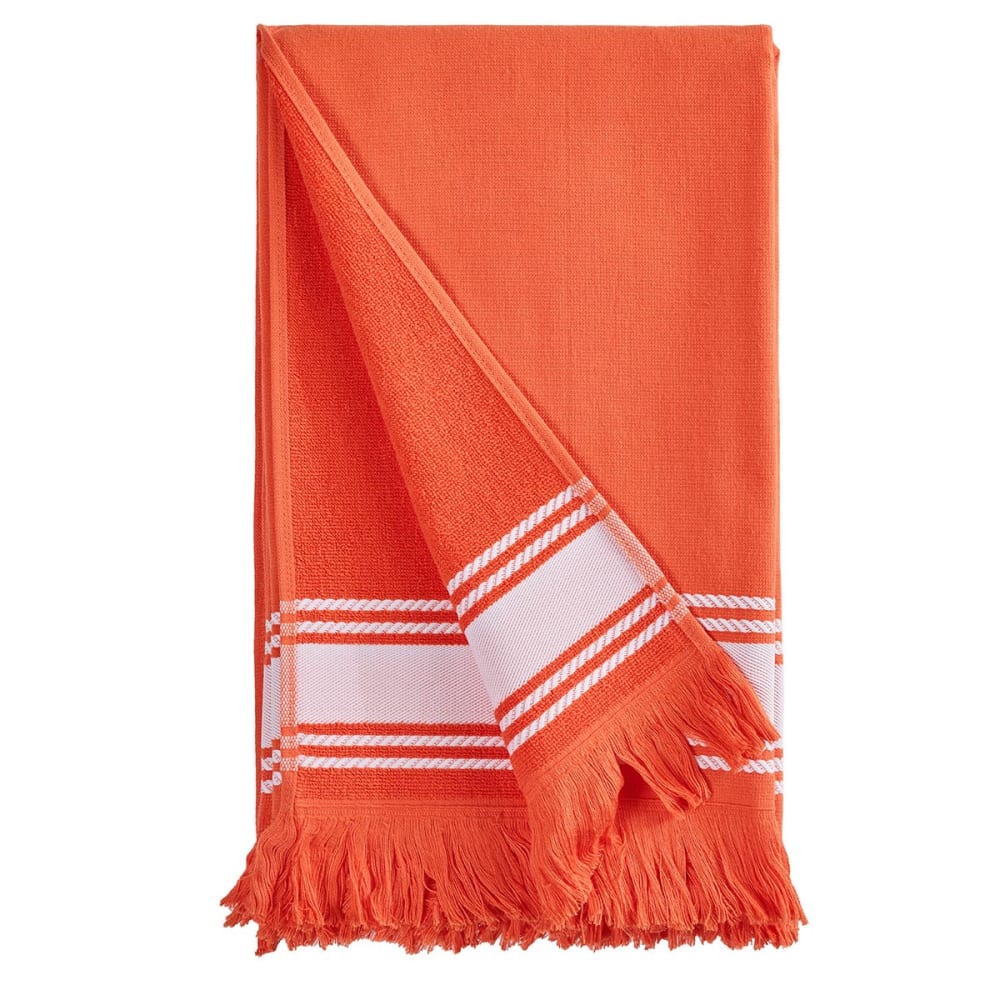 Serviette de plage corail 100x180 cm