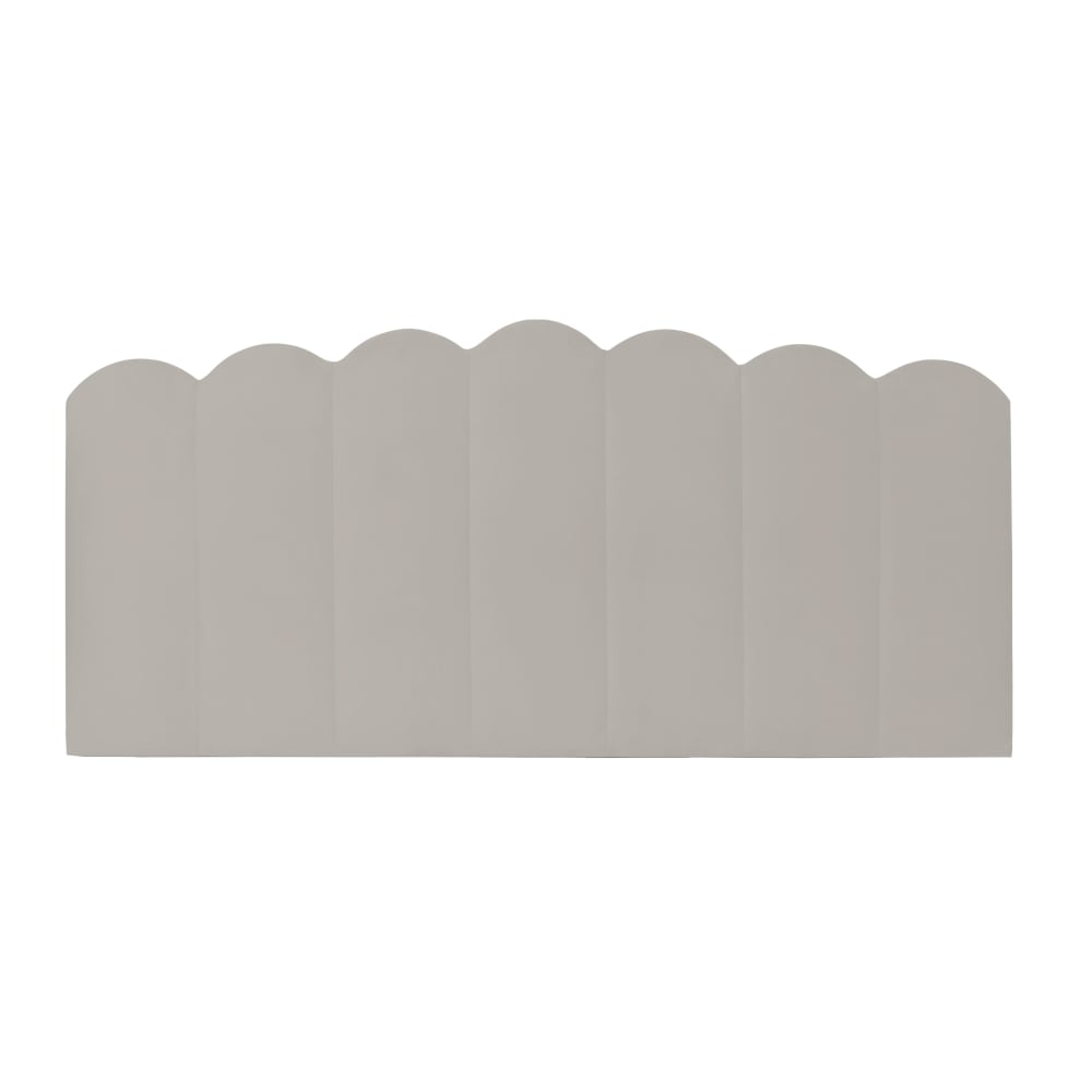 Tête de lit tapissée en velours gris 160x74cm Tête de lit tapissée en velours gris 160x74cm