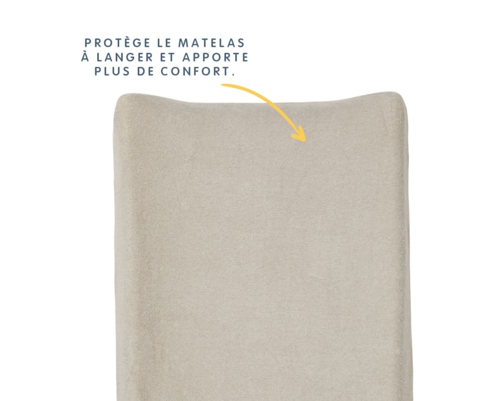 Housse matelas à langer 50 x 70 - taupe (Babycalin) - Image 2