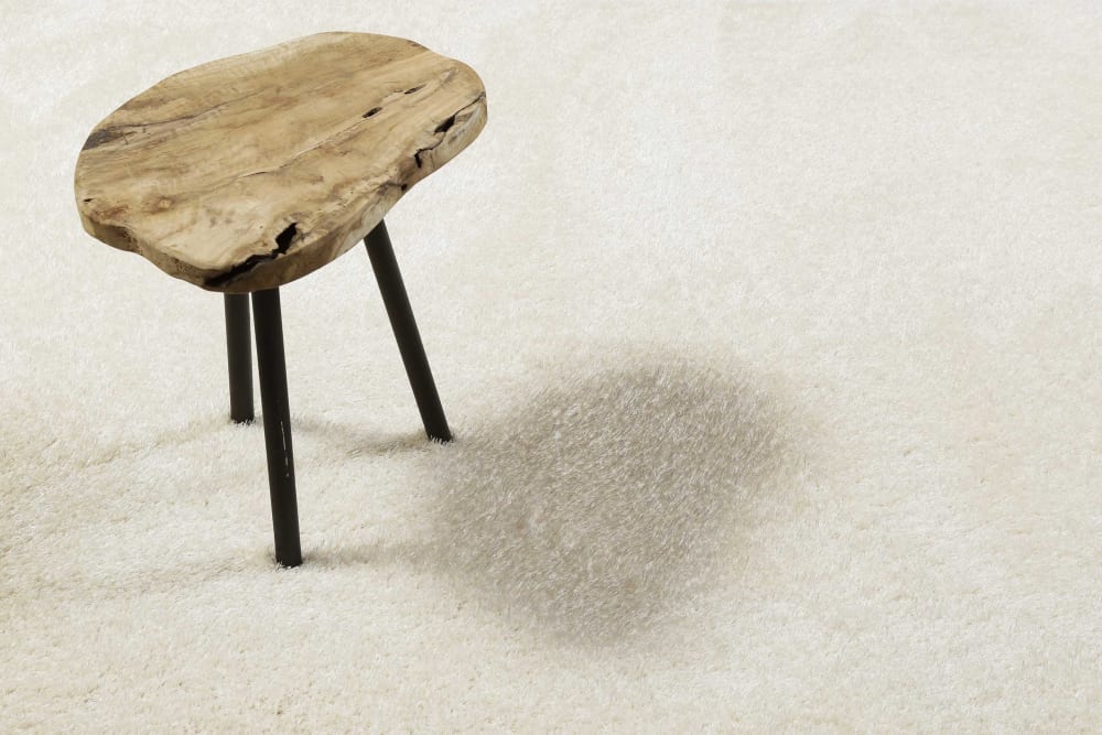 Tapis poils longs doux brillant blanc crème 120x170 — vue 3