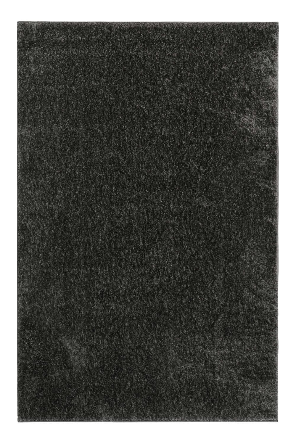 Alfombra de pelo largo gris oscuro suave 200x290