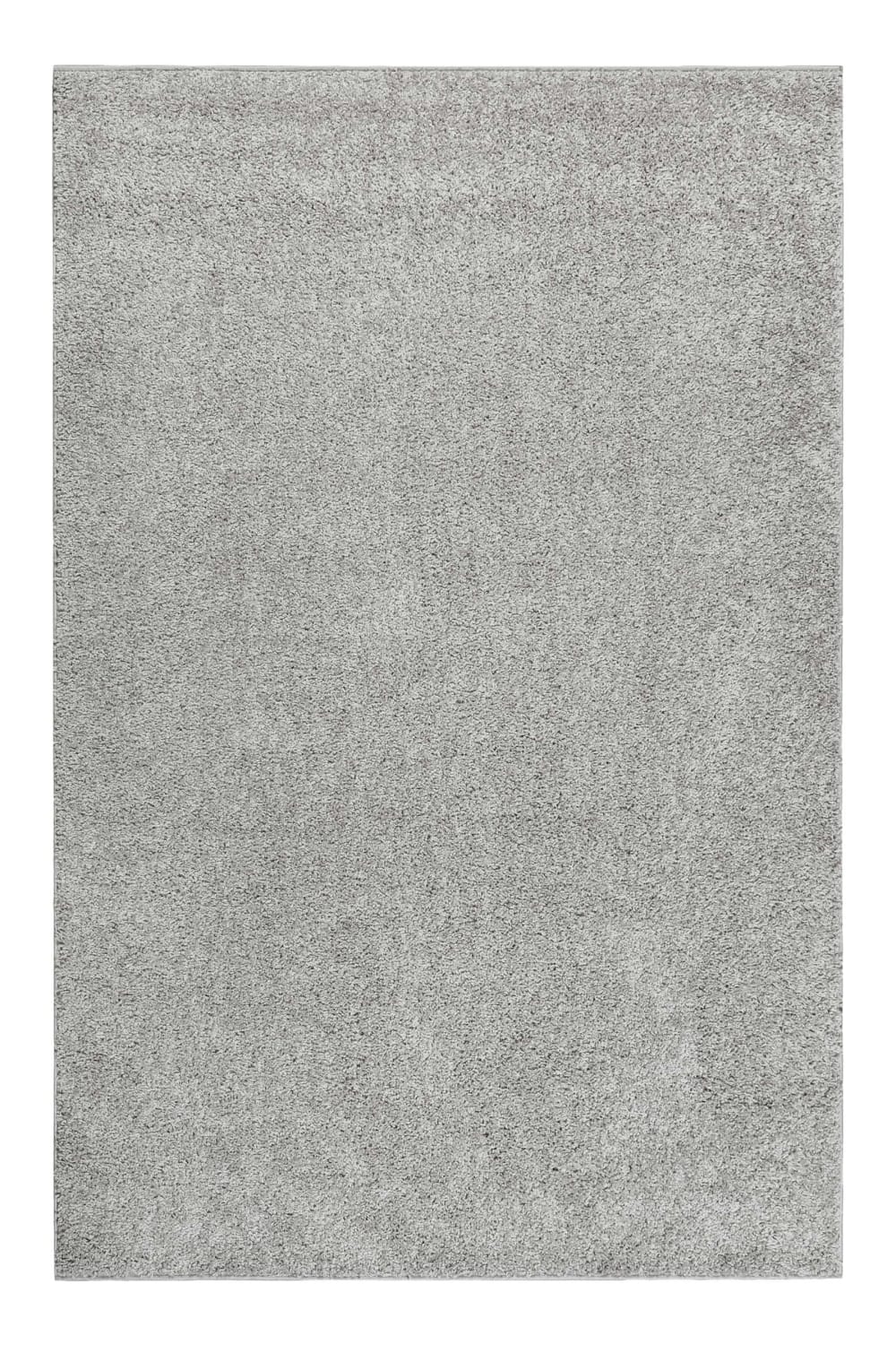 Tapis poils longs effet bouclette gris clair 120x170