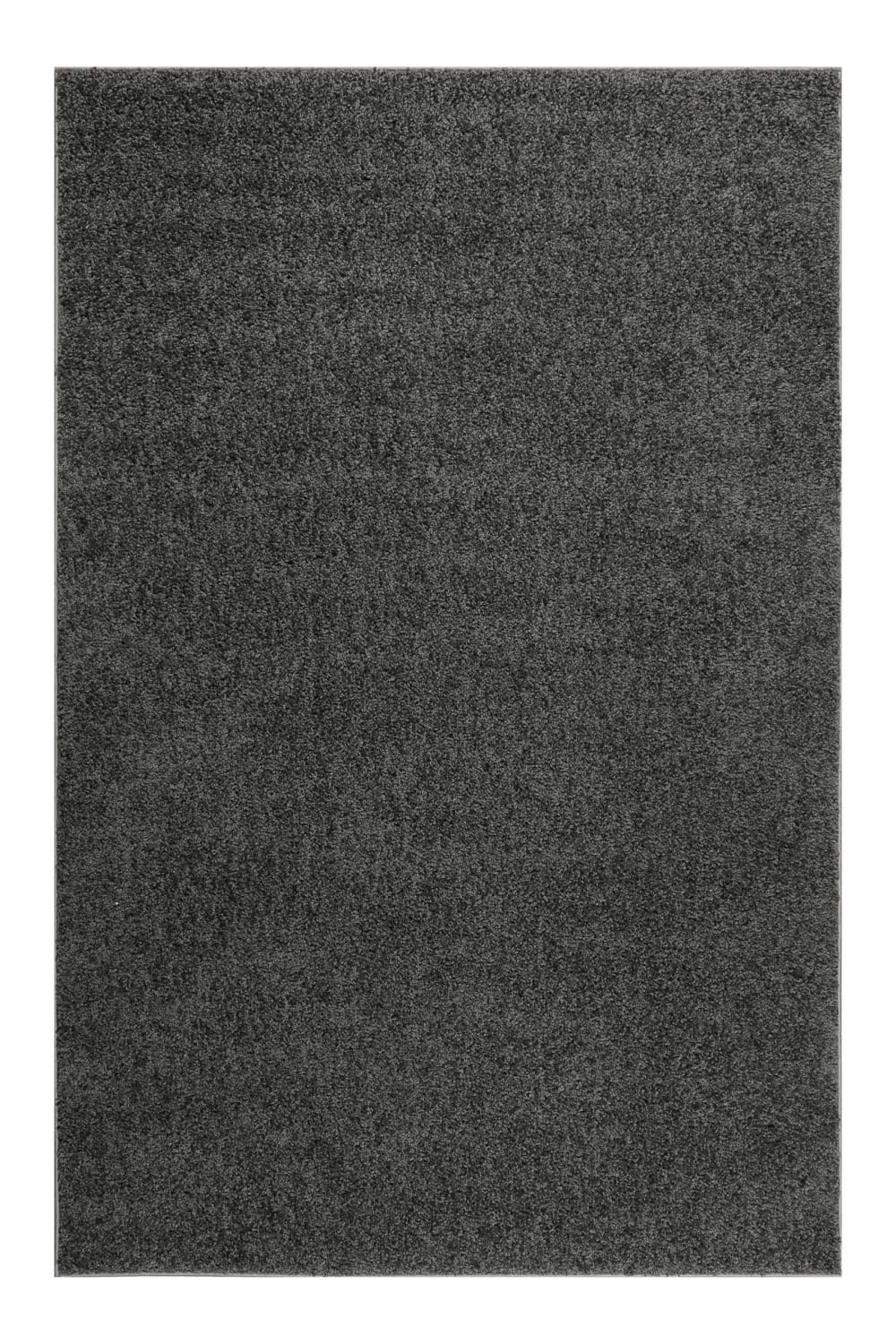 Tapis poils longs effet bouclette gris anthracite 120x170