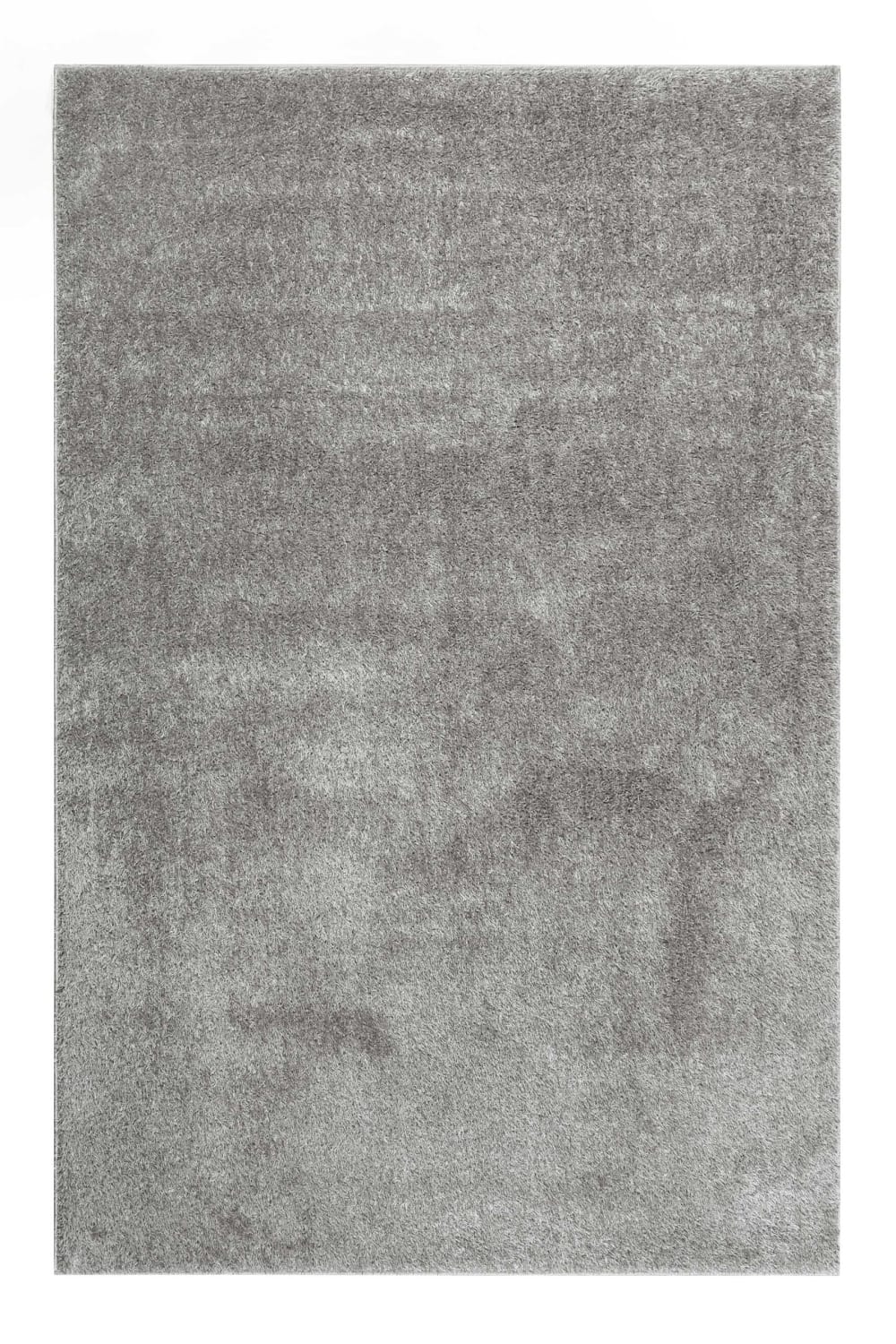 Alfombra de pelo largo gris claro suave 160x225