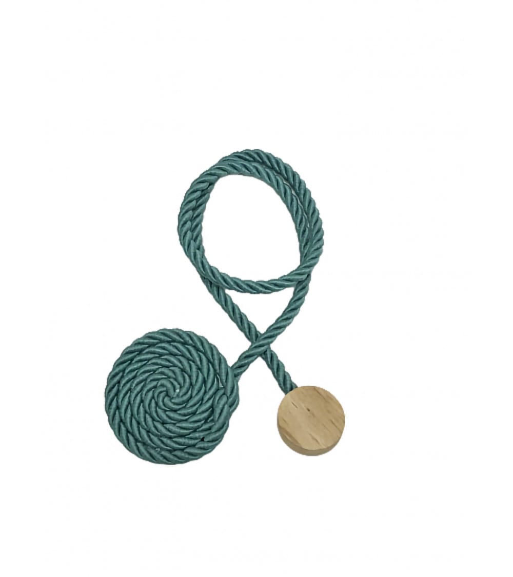 Embrasse rideau textile magnétique sans perçage bleu
