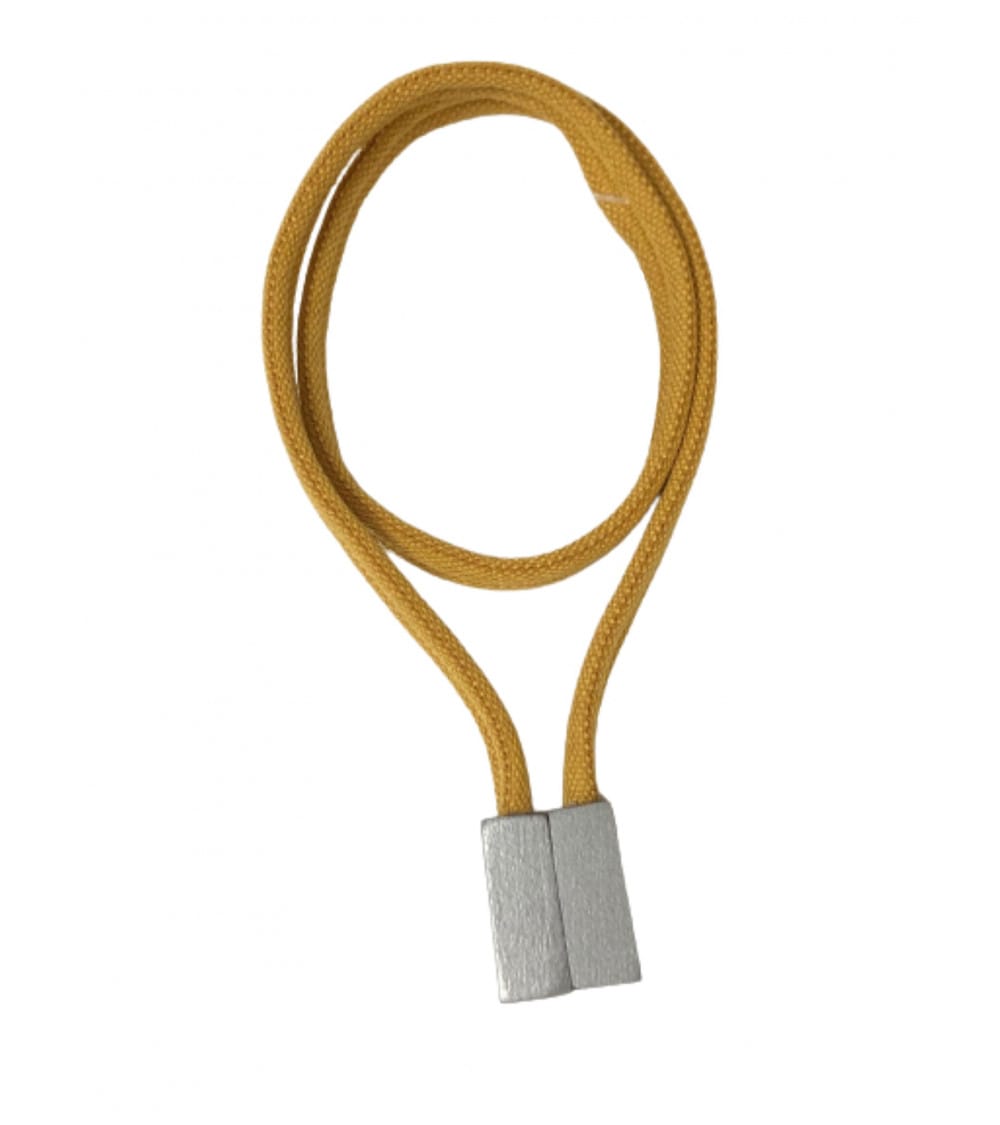 Embrasse rideau textile aimantée sans perçage jaune