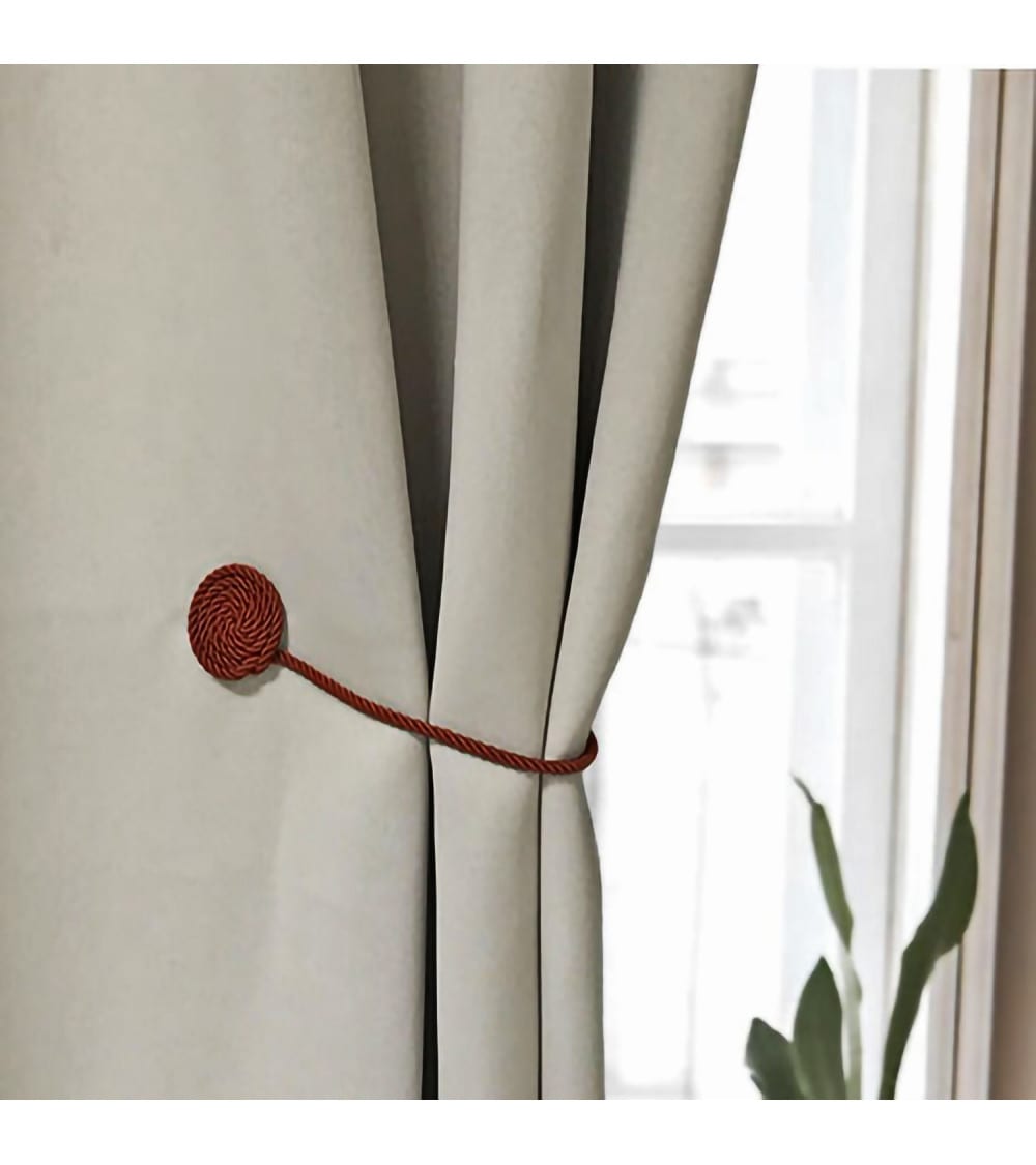 Embrasse rideau textile magnétique sans perçage orange - Maisons du Monde