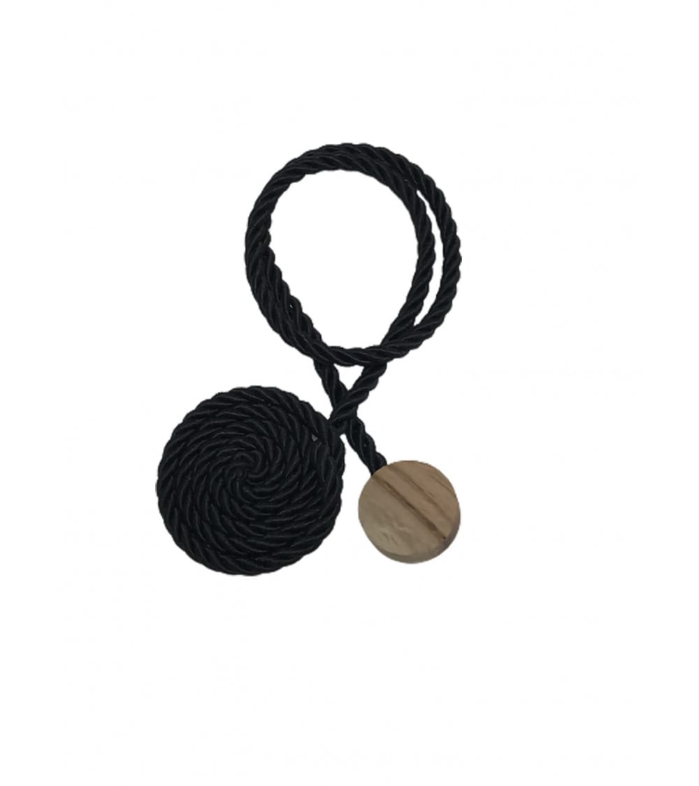 Embrasse rideau textile magnétique sans perçage noir