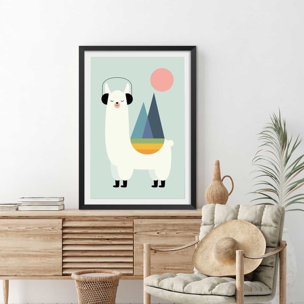 Póster de música de alpaca sin marco 40x60cm - Maisons du Monde