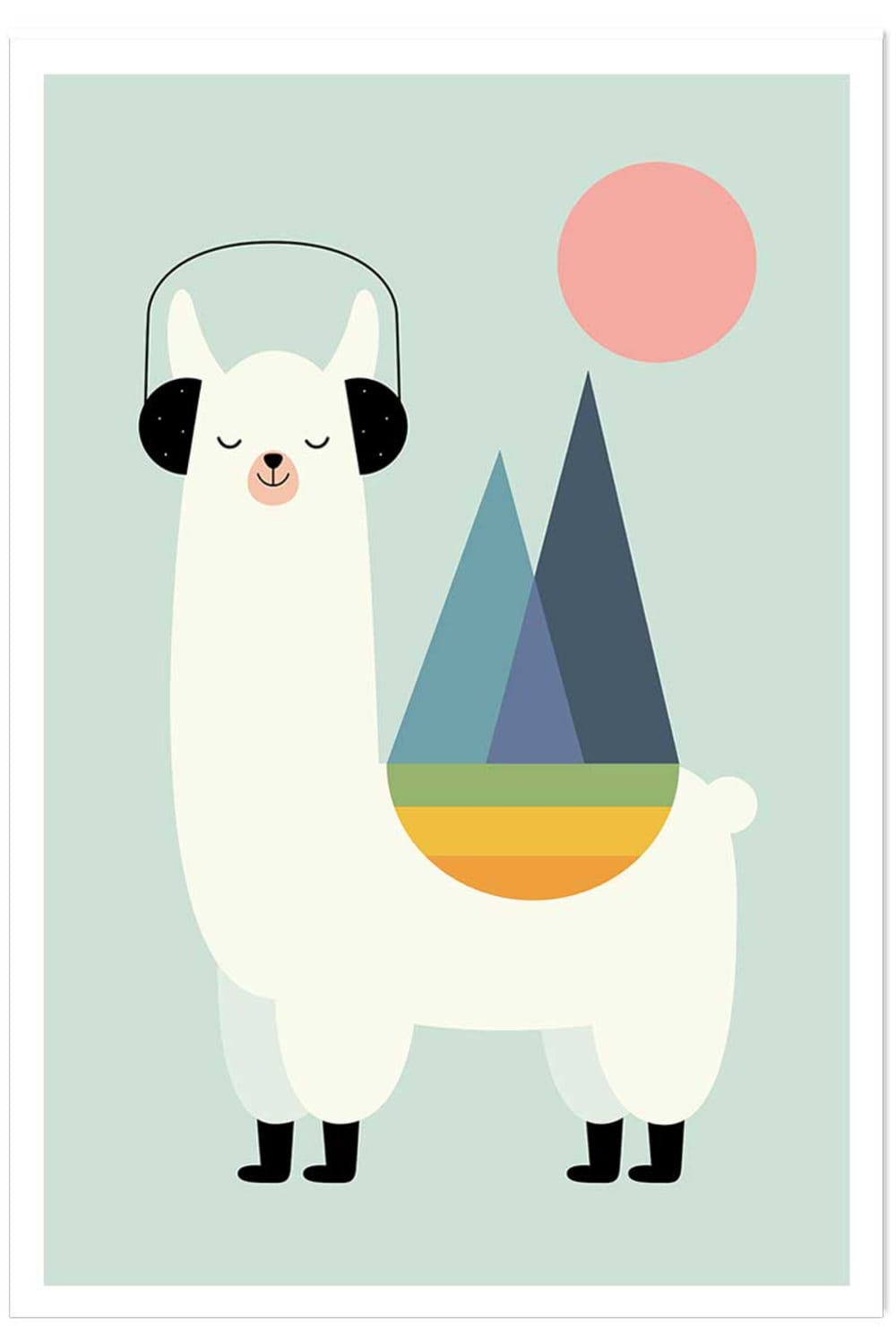 Affiche  alpaga music sans cadre 30x45 cm