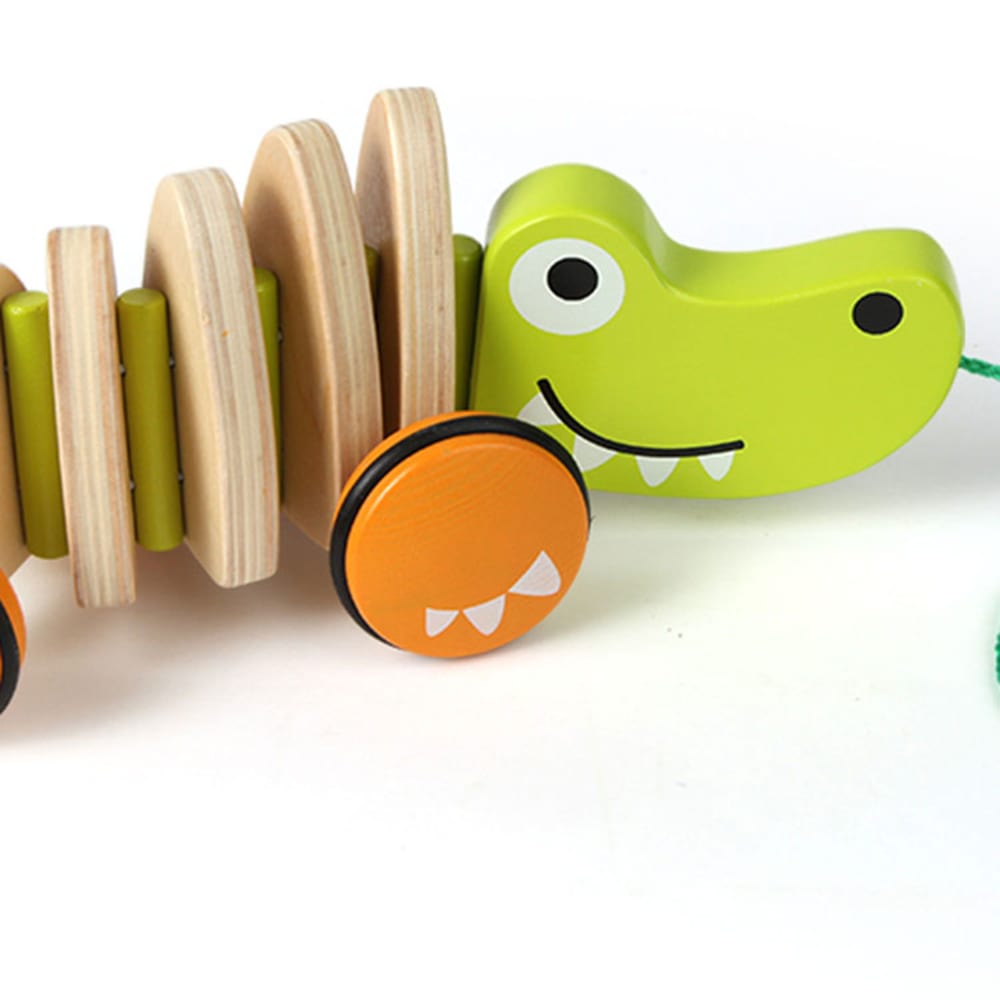 Jouet à tirer en bois crocodile (Hape) - Image 1