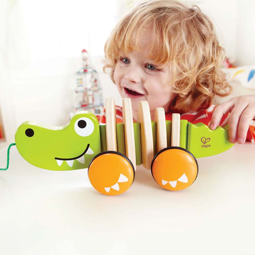 Jouet à tirer en bois crocodile (Hape) - Image 2