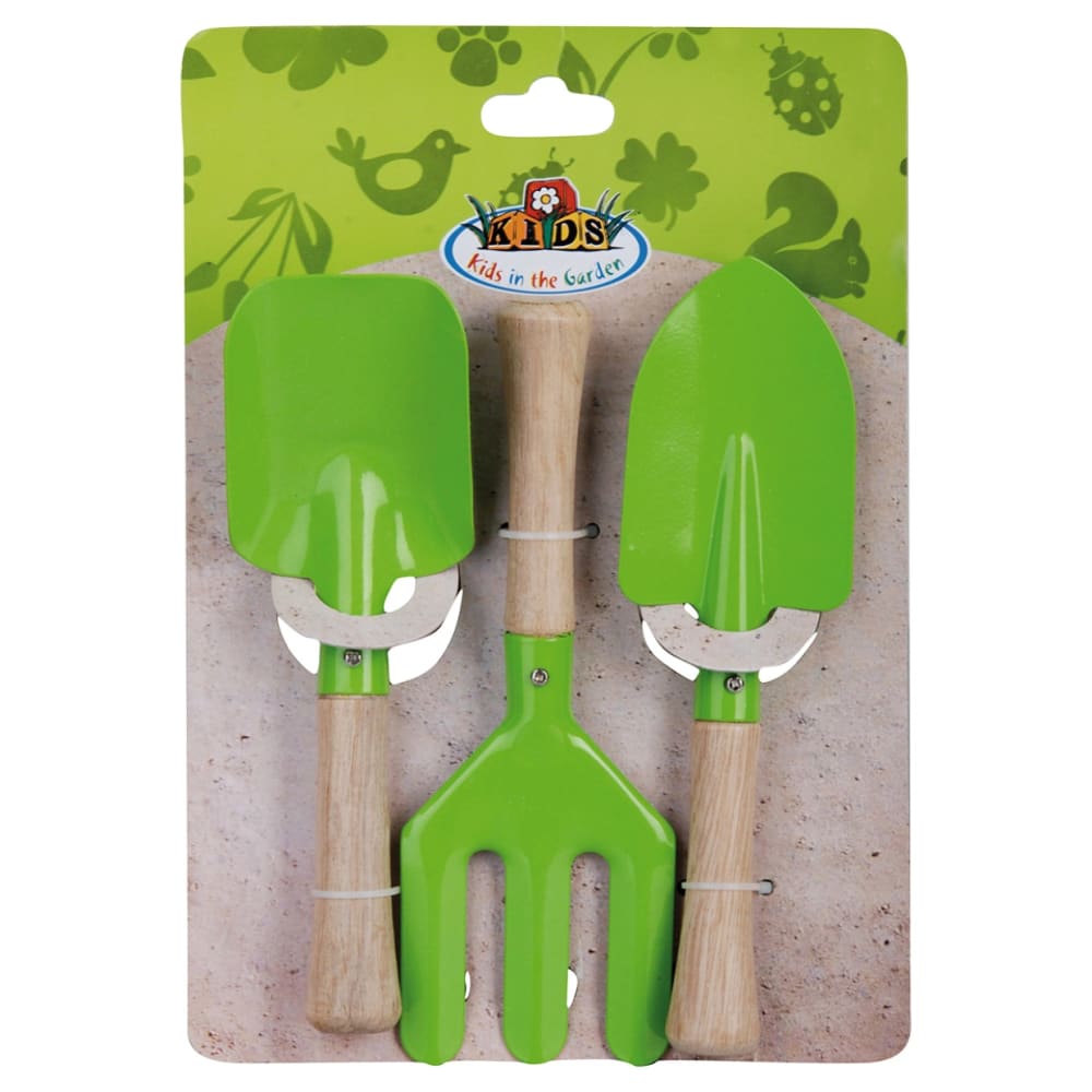 Set da giardinaggio per bambini 3 pezzi Verde - LEGNO