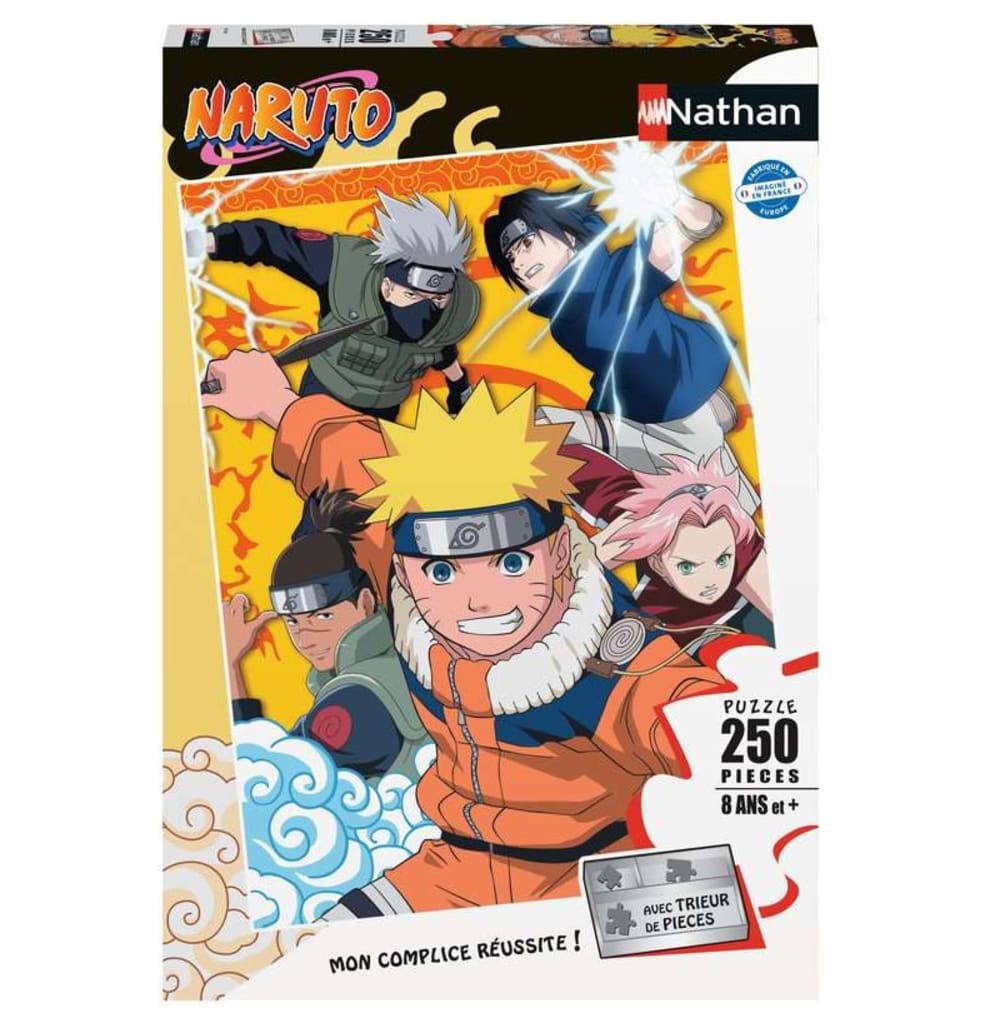 Janod Puzzle Naruto ninjas 250 Teile GELB KARTON Kinder