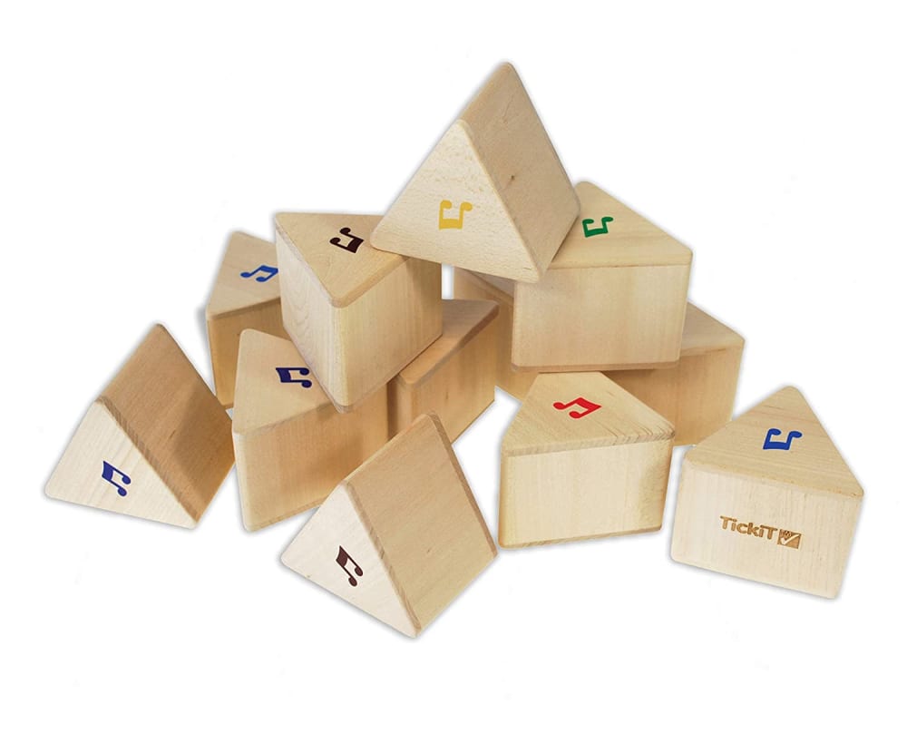 Set de 12 prismes en bois de jeu