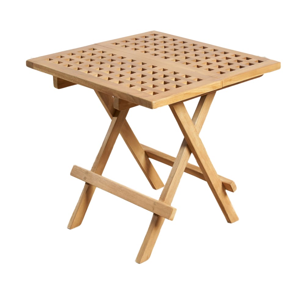 Table basse pliante en teck 50 cm