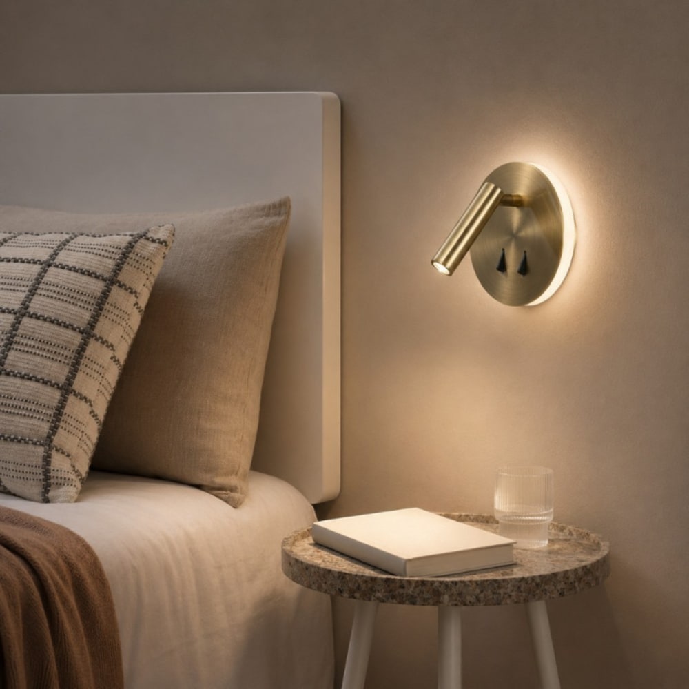 Applique tête de lit led en laiton patiné - Maisons du Monde