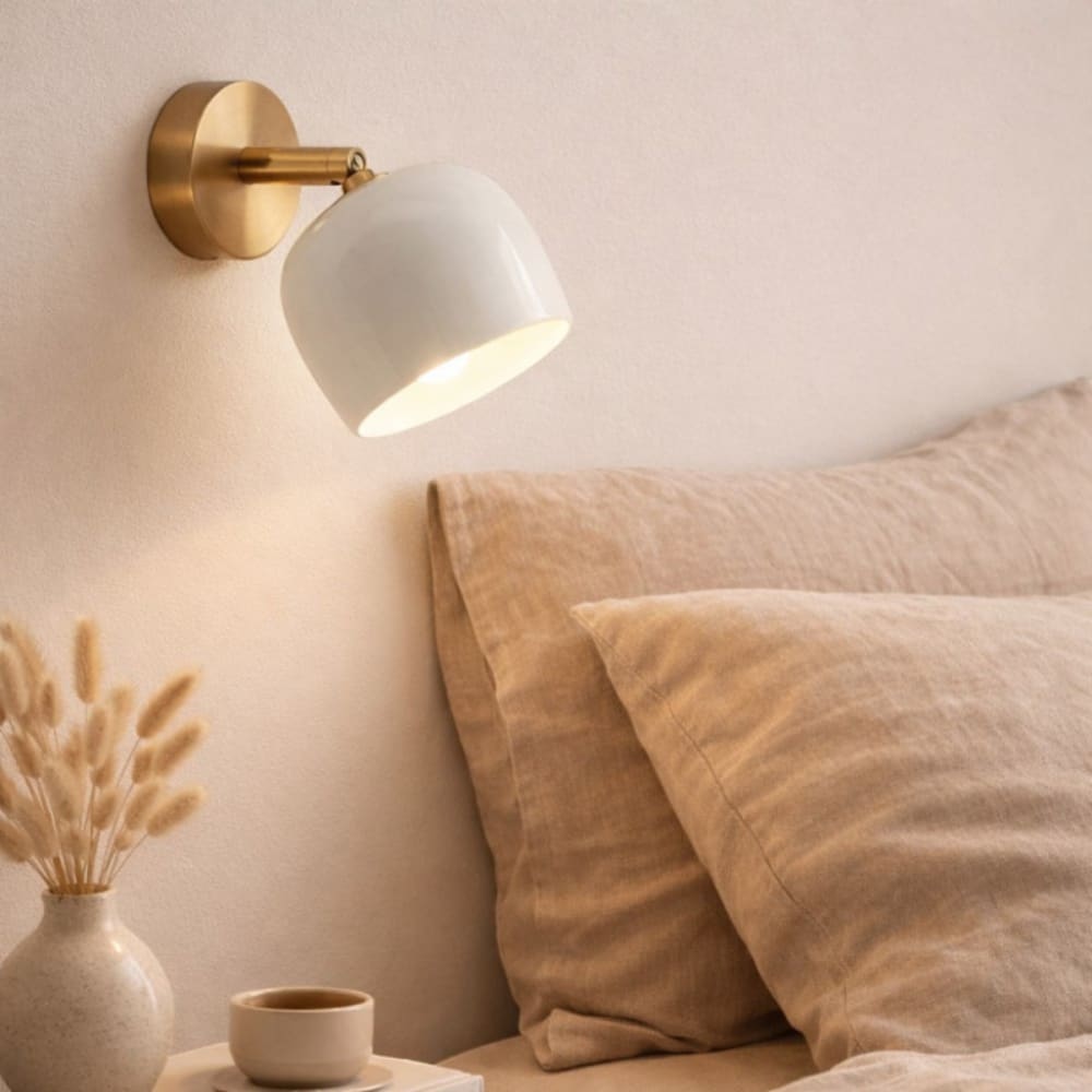 Applique articulée laiton et céramique blanche - Maisons du Monde