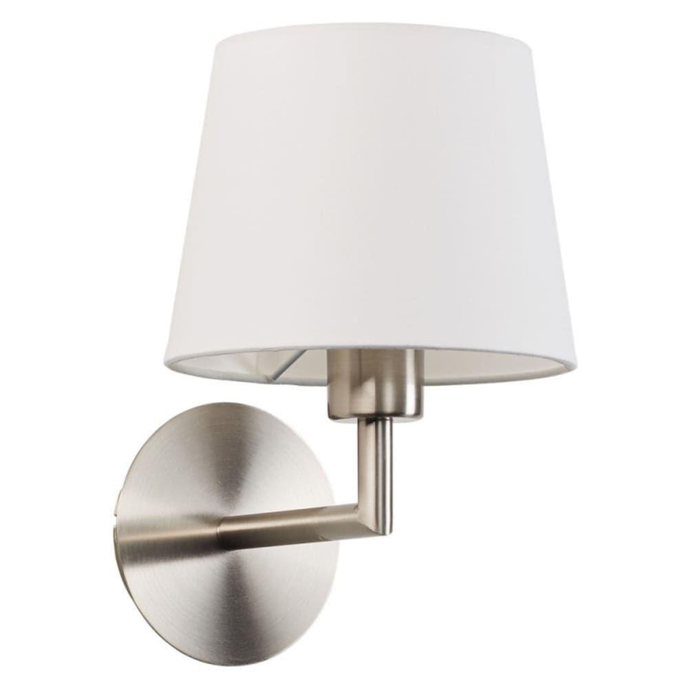 Applique chrome mat abat-jour blanc