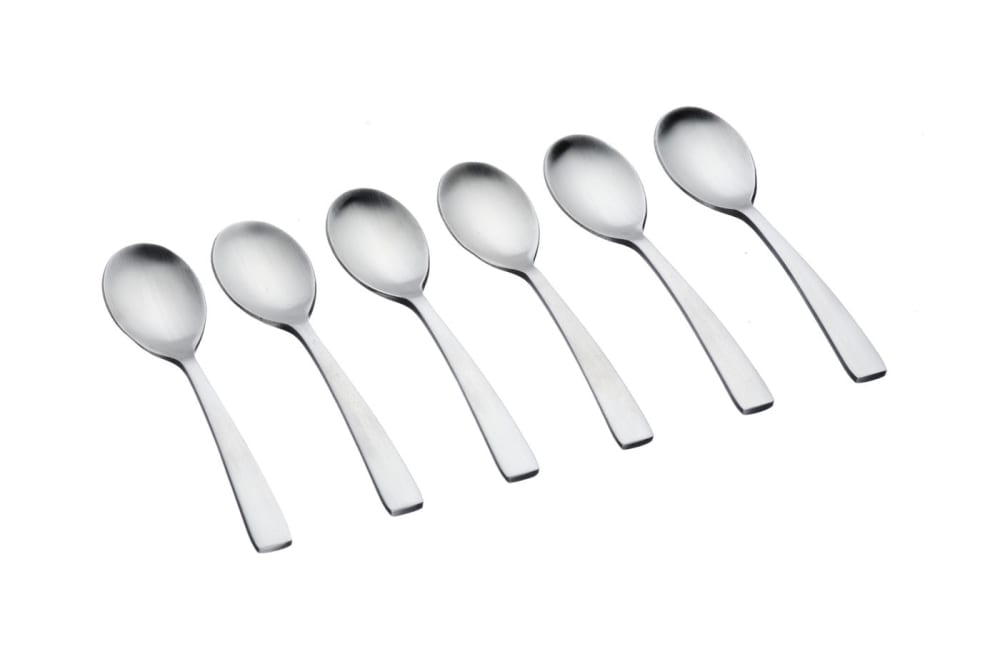 Lot de 6 petites cuillères en inox argent